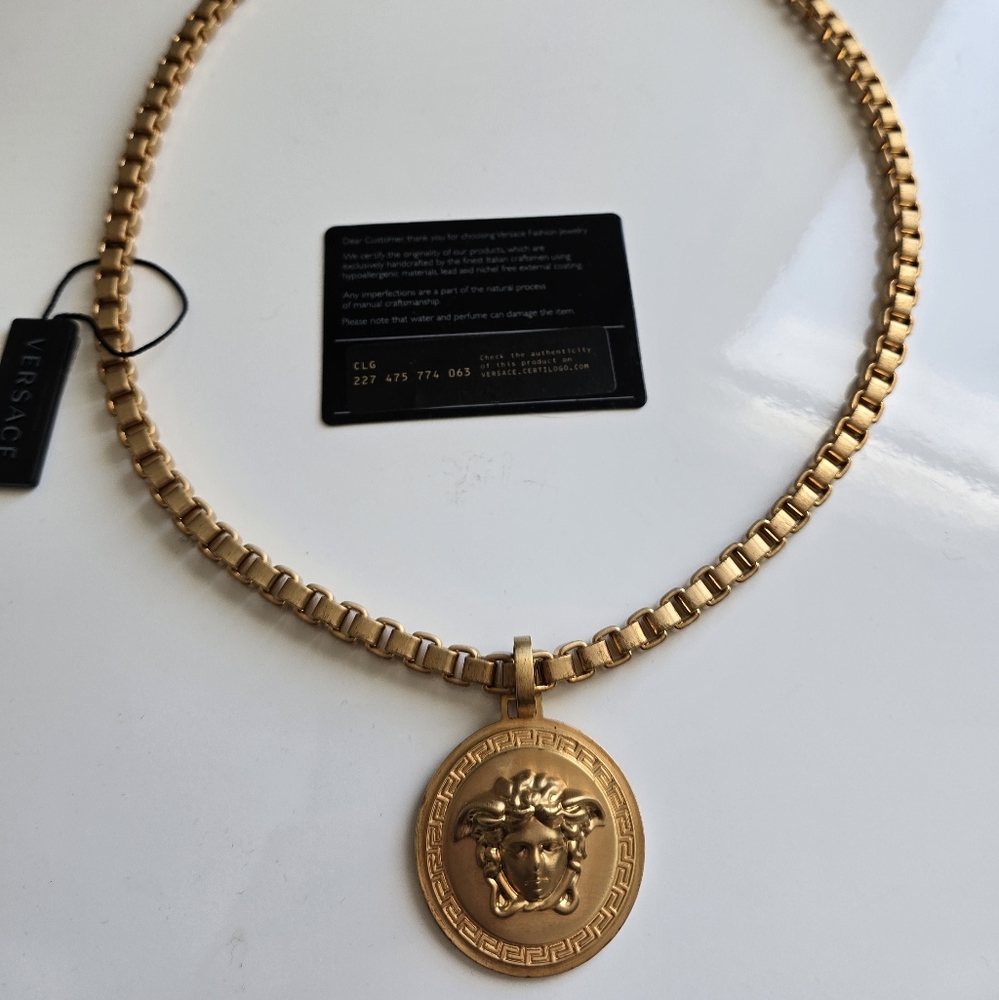 Versace Gold Medusa Pendant Necklace